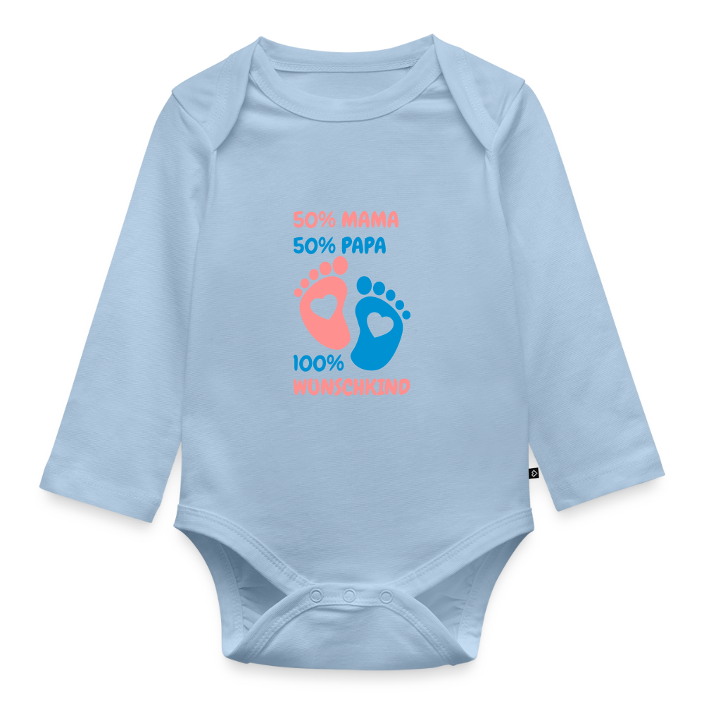 Organic Longsleeve Baby Bodysuit - Hellblau
