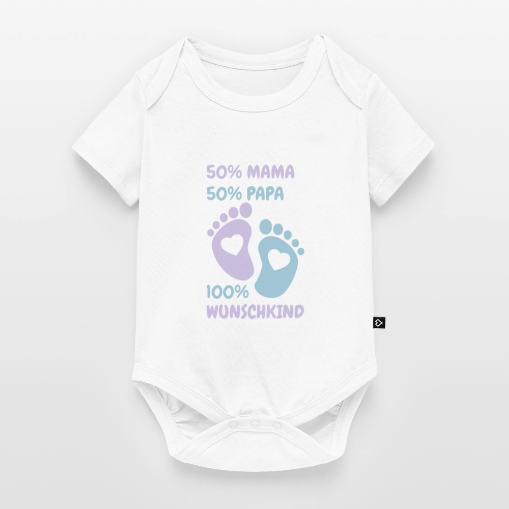 Organic Short-sleeved Baby Bodysuit - Weiß