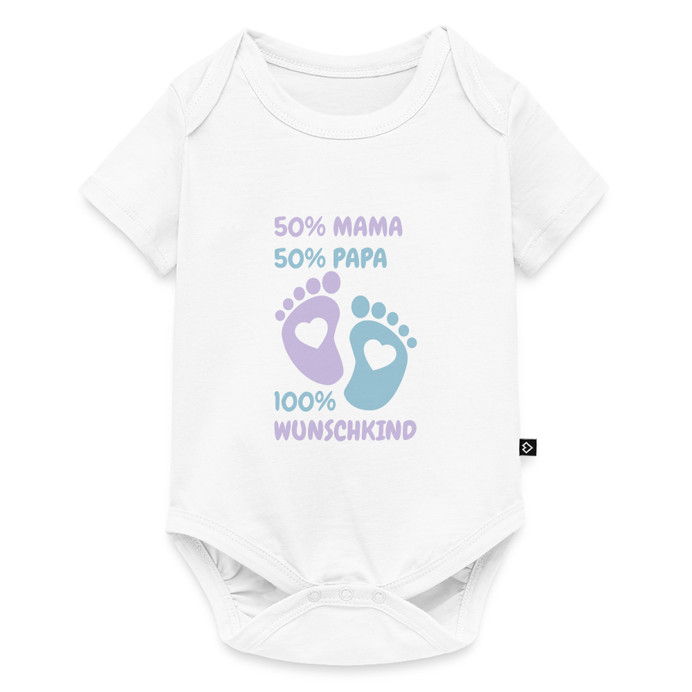 Organic Short-sleeved Baby Bodysuit - Weiß