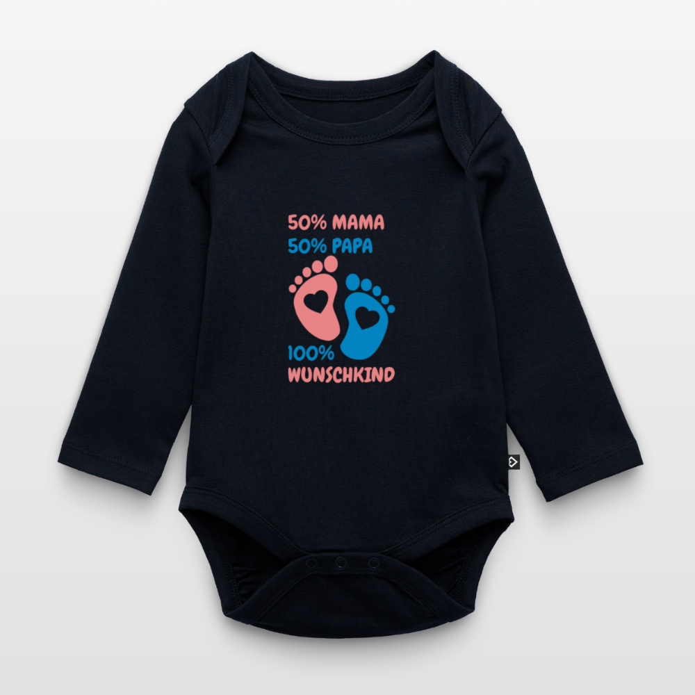Organic Longsleeve Baby Bodysuit - Navy