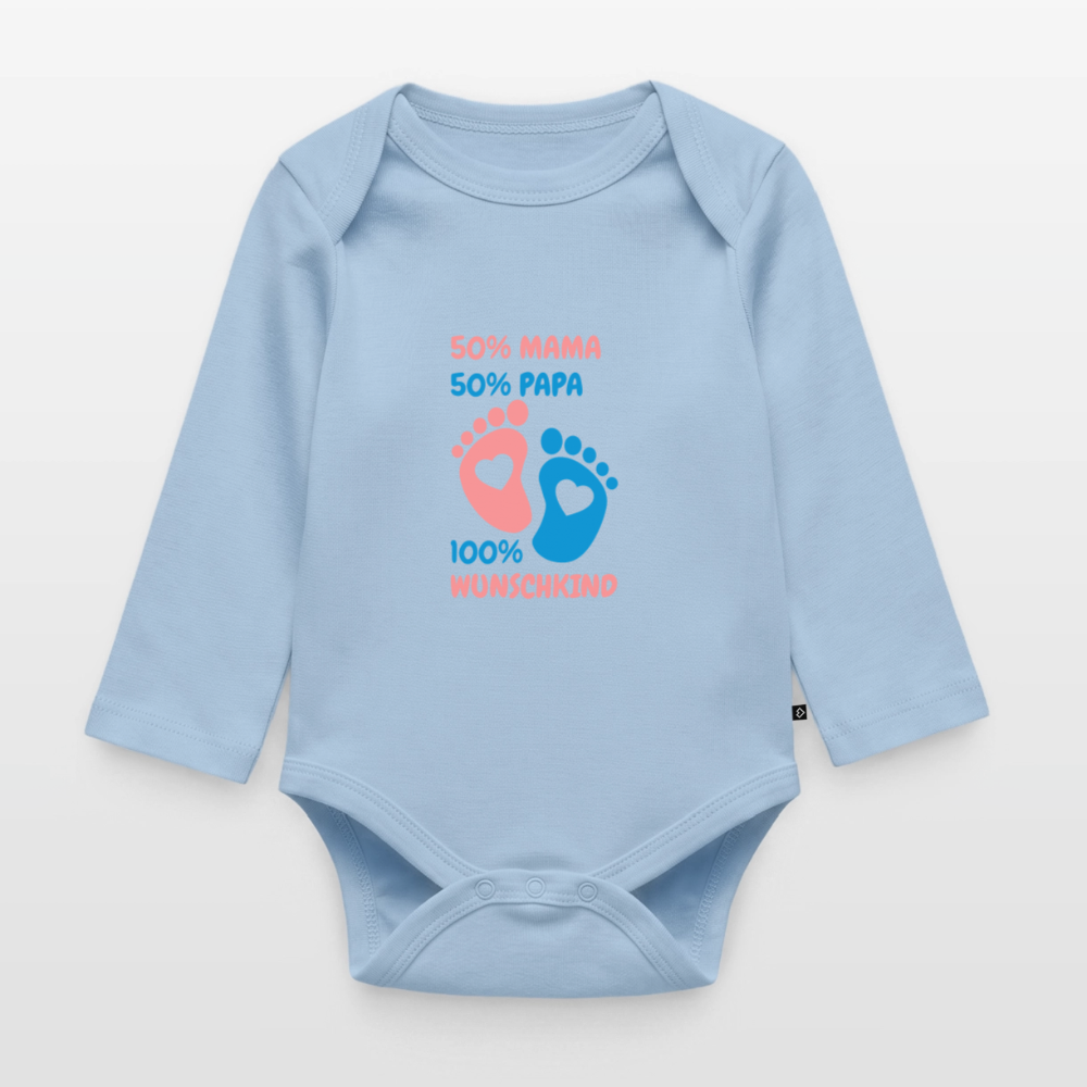 Organic Longsleeve Baby Bodysuit - Hellblau