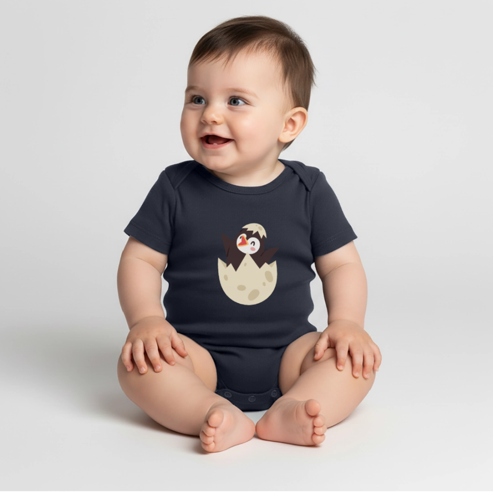 Baby Bio-Kurzarm-Body - Navy