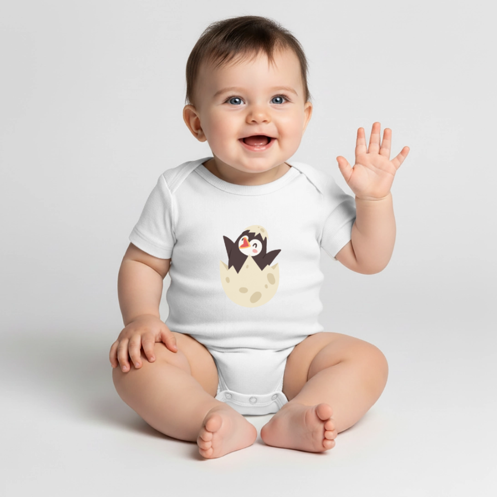 Baby Bio-Kurzarm-Body - Weiß