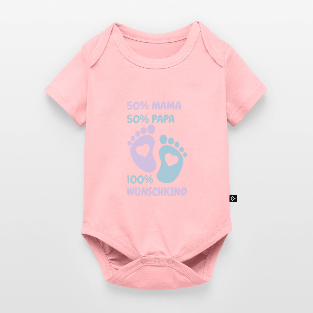 Organic Short-sleeved Baby Bodysuit - Rosa
