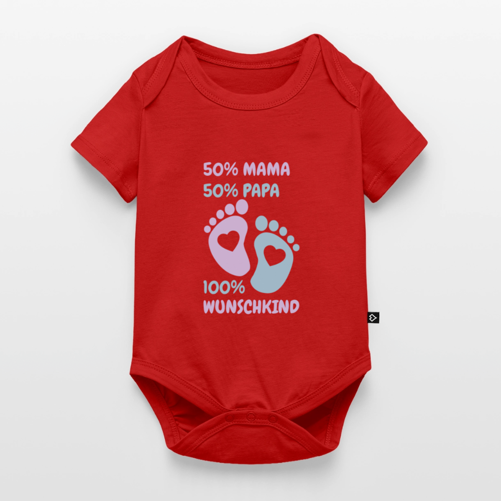 Organic Short-sleeved Baby Bodysuit - Rot
