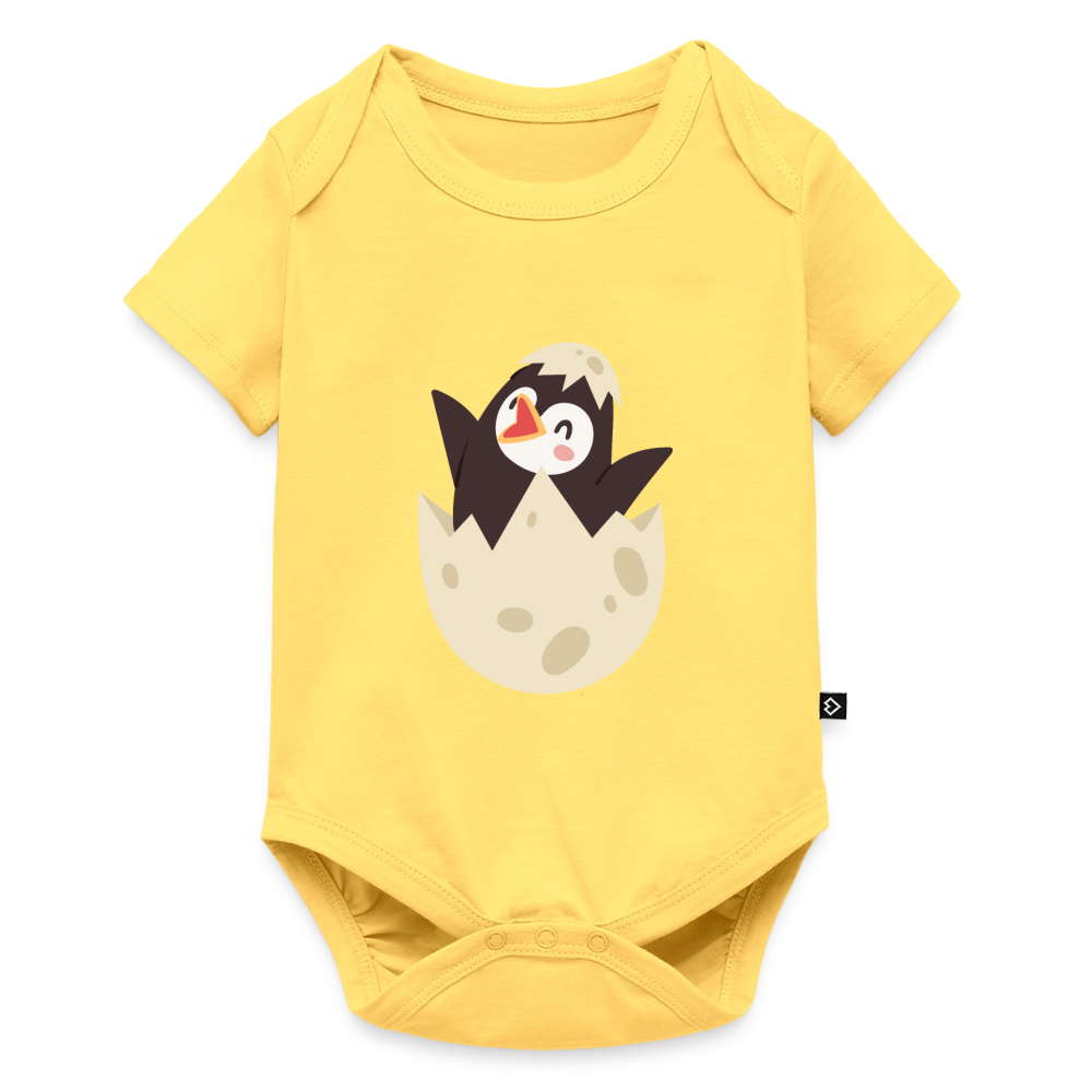 Baby Bio-Kurzarm-Body - Pastellgelb