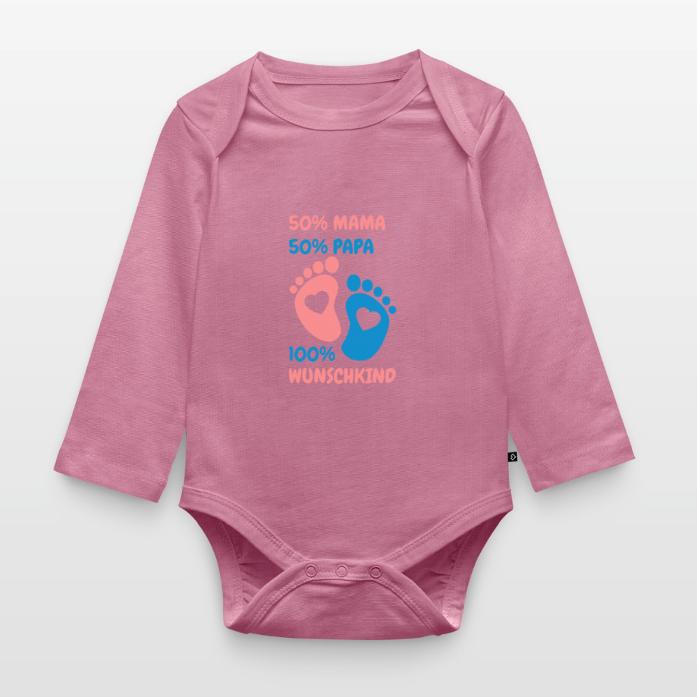 Organic Longsleeve Baby Bodysuit - Mauve