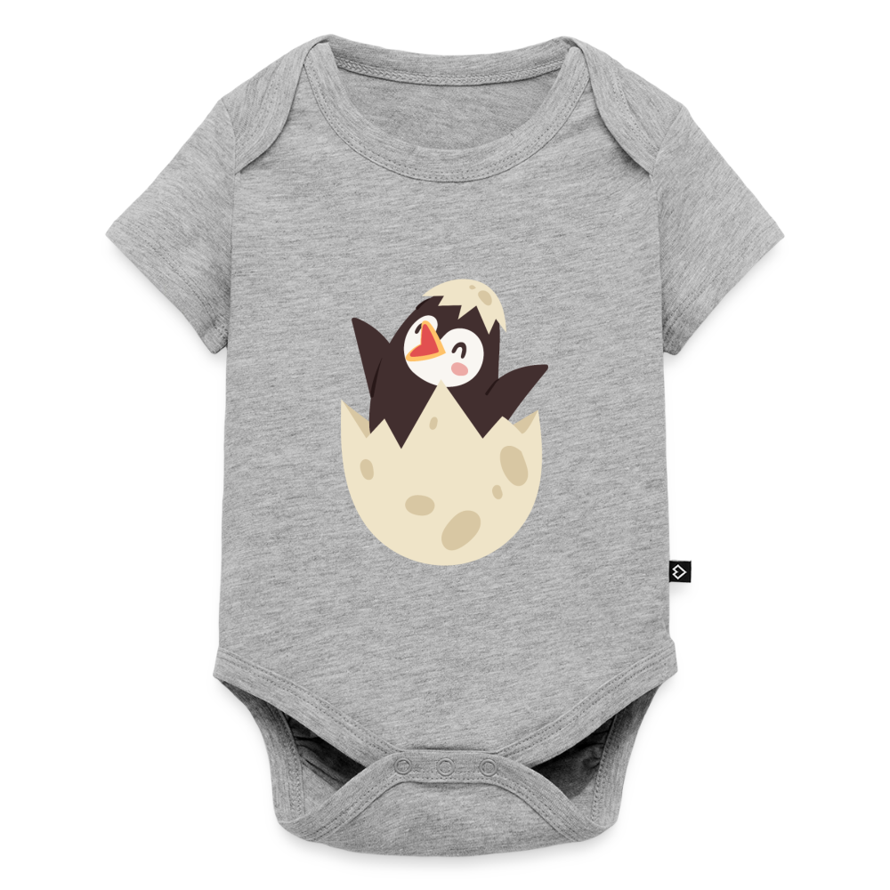 Baby Bio-Kurzarm-Body - Grau meliert