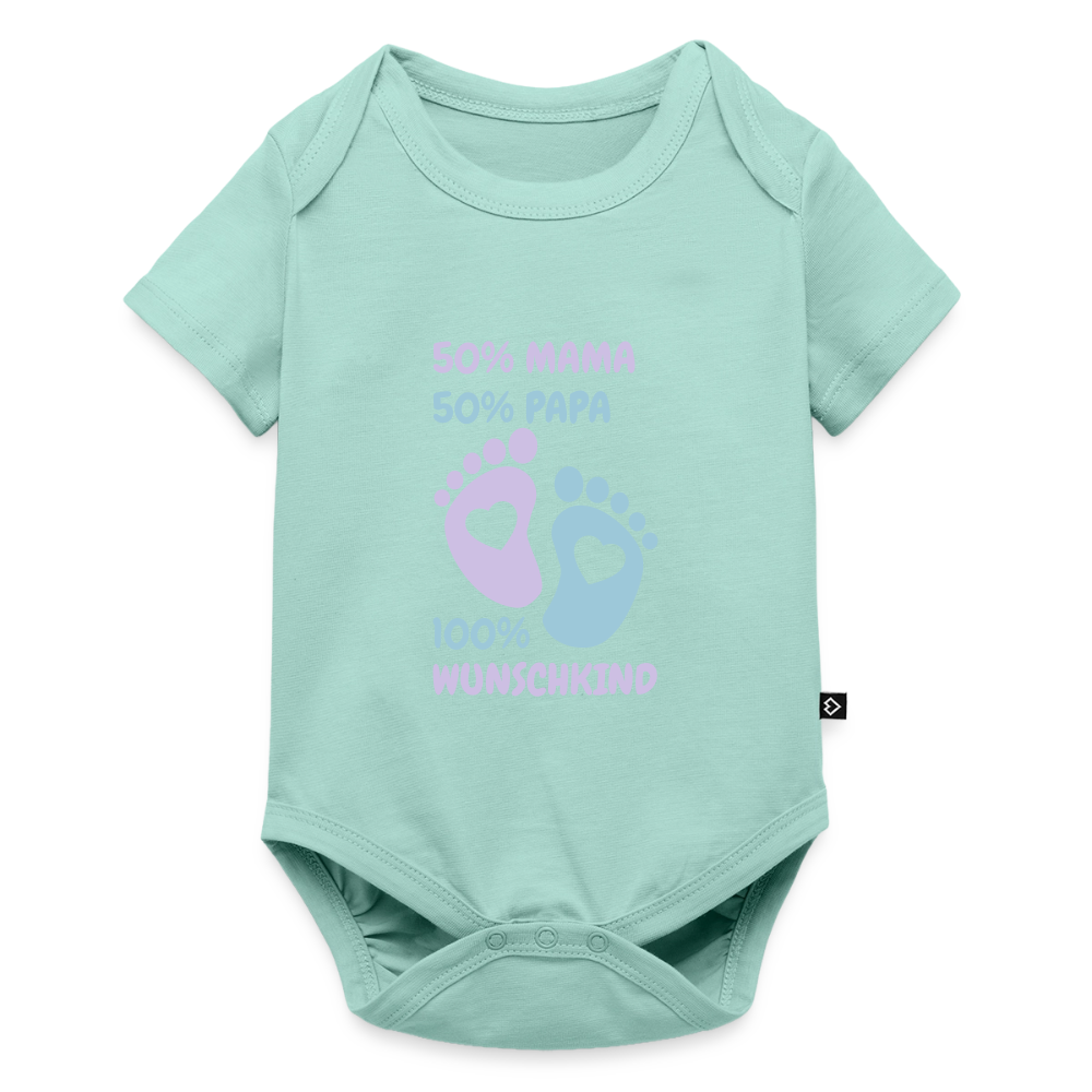 Organic Short-sleeved Baby Bodysuit - Mint 