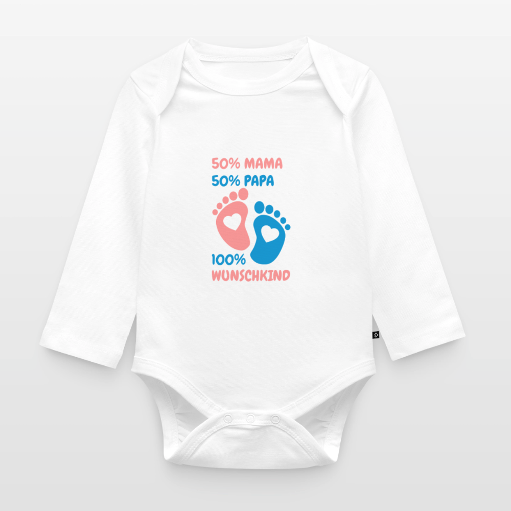 Organic Longsleeve Baby Bodysuit - Weiß
