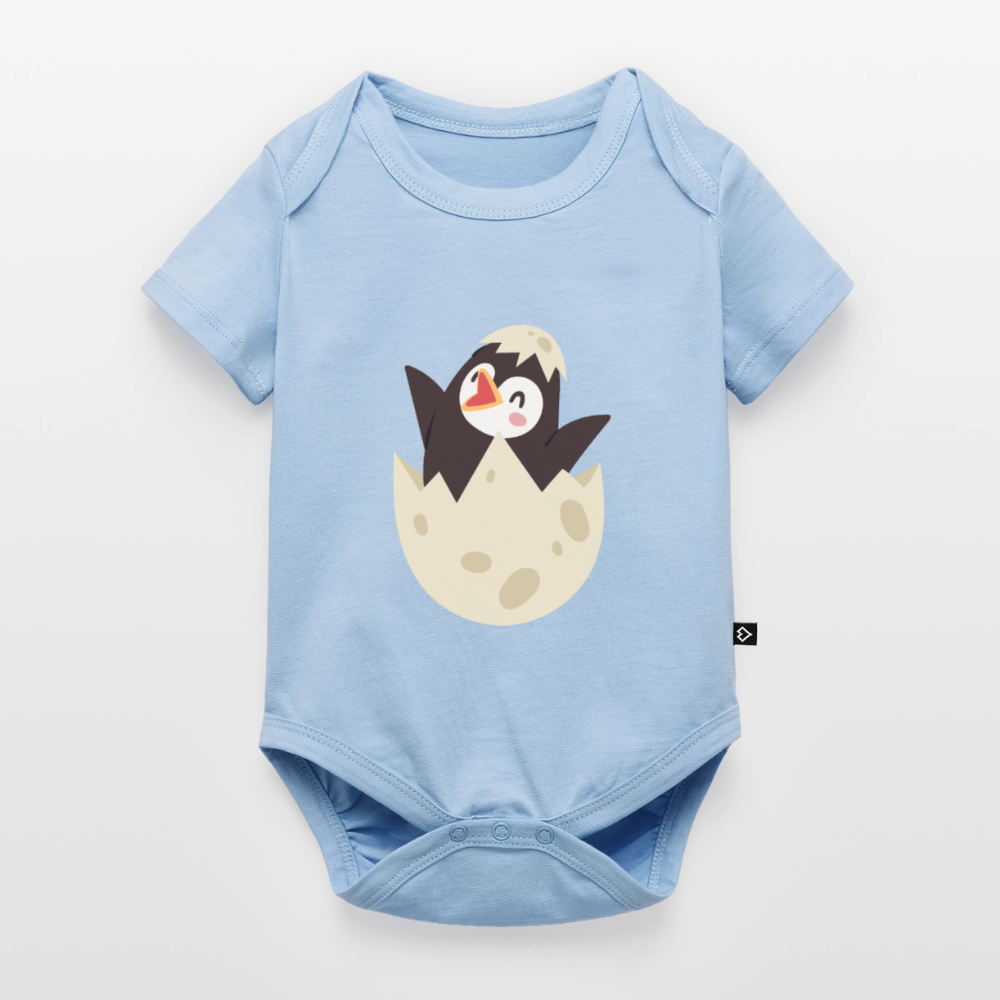 Baby Bio-Kurzarm-Body - Hellblau