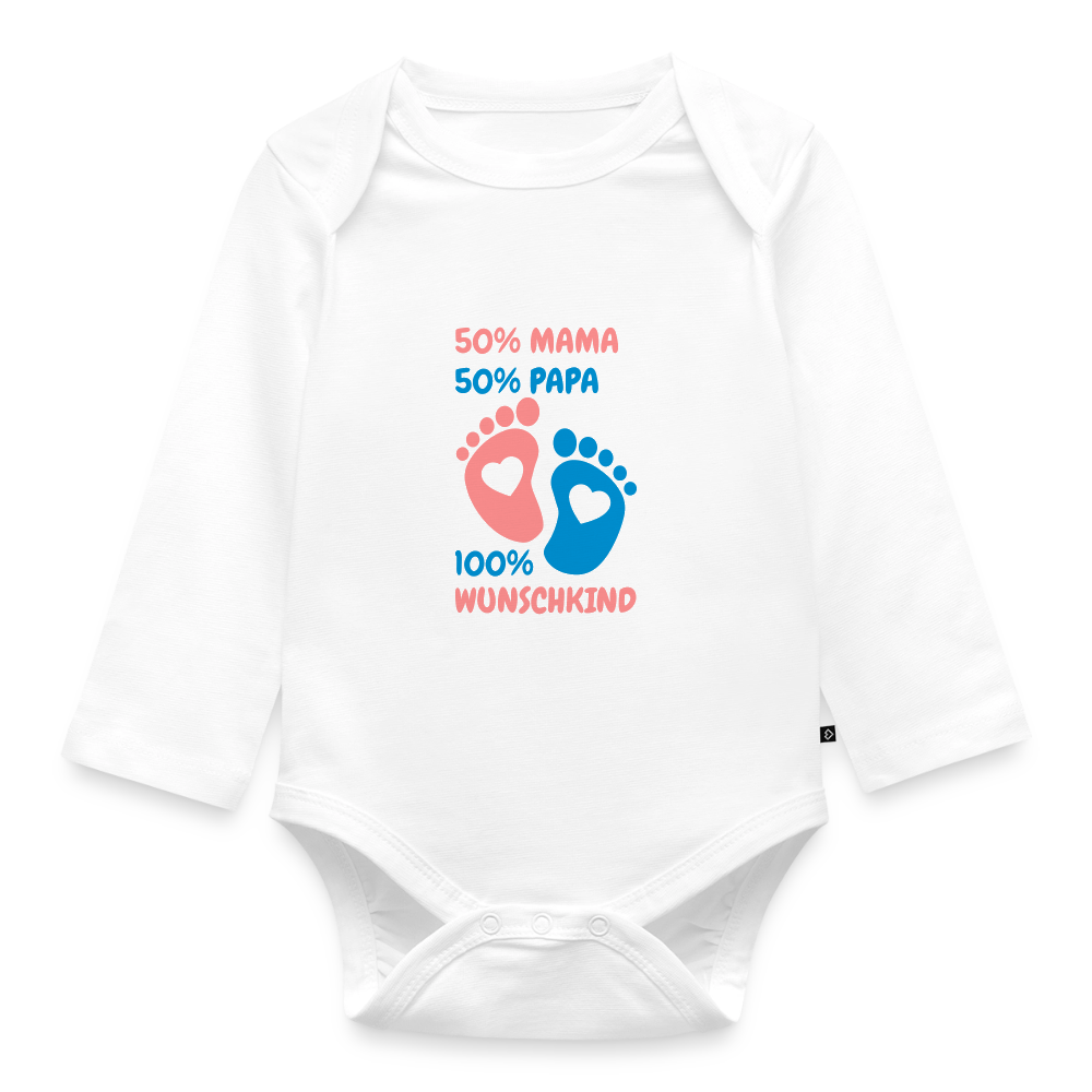 Organic Longsleeve Baby Bodysuit - Weiß