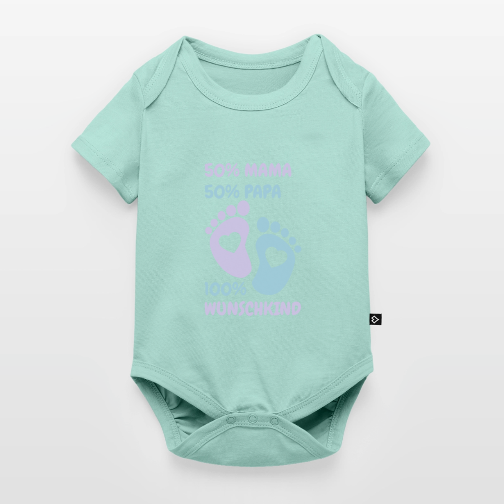 Organic Short-sleeved Baby Bodysuit - Mint 