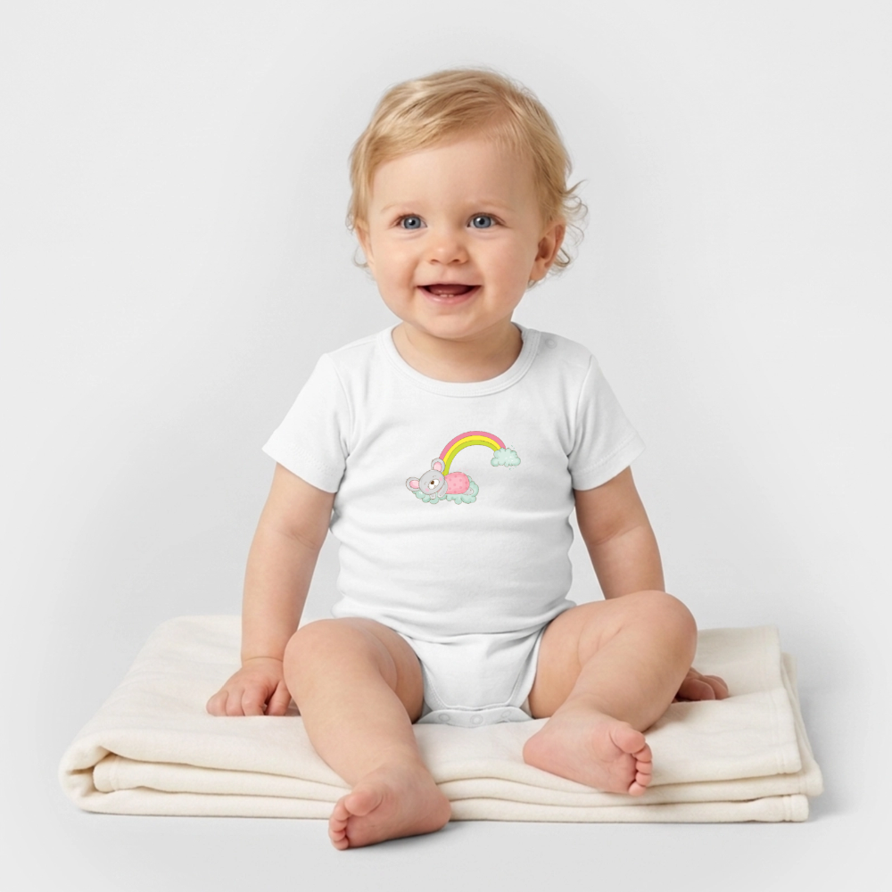 Organic Kurzarm-Babybody von Stanley/Stella - Weiß