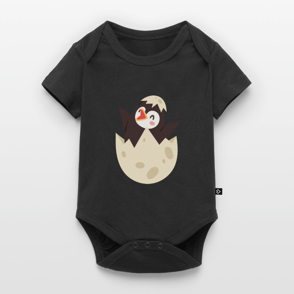 Baby Bio-Kurzarm-Body - Schwarz