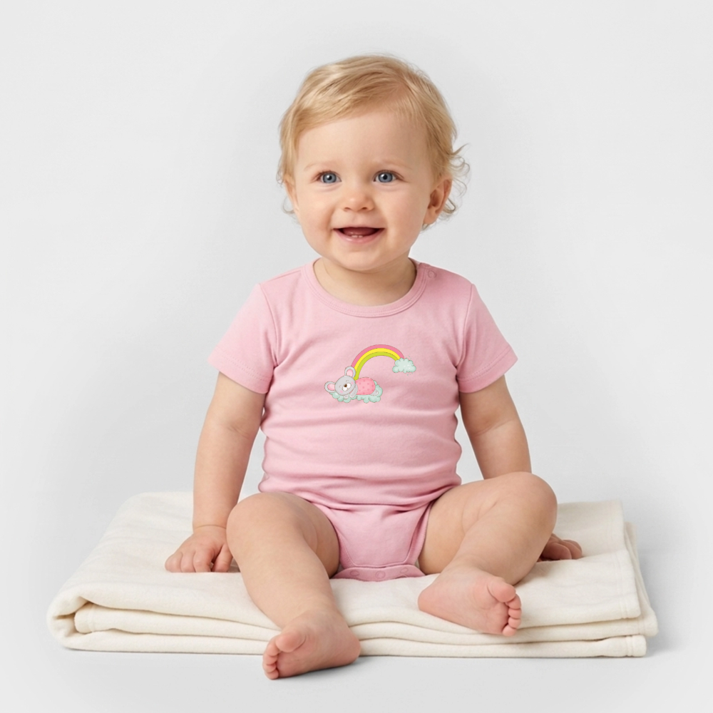Organic Kurzarm-Babybody von Stanley/Stella - Hellrosa