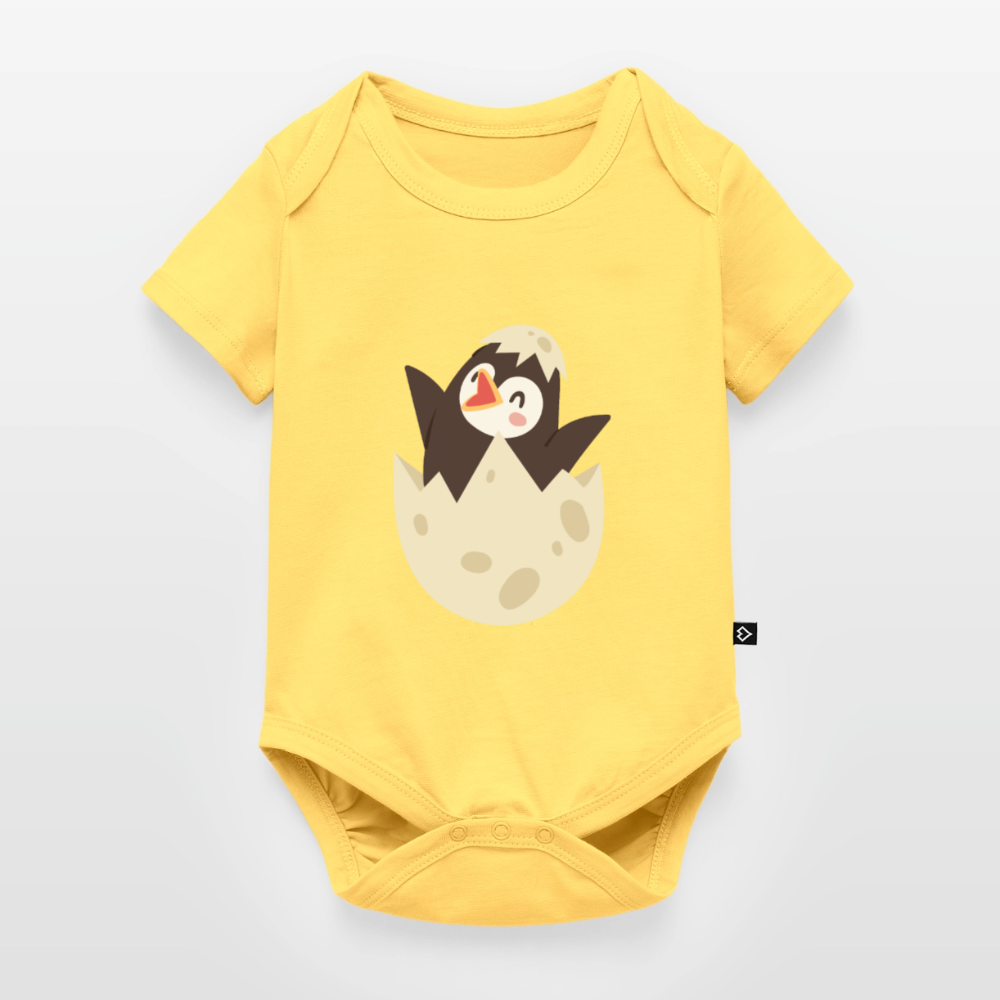 Baby Bio-Kurzarm-Body - Pastellgelb